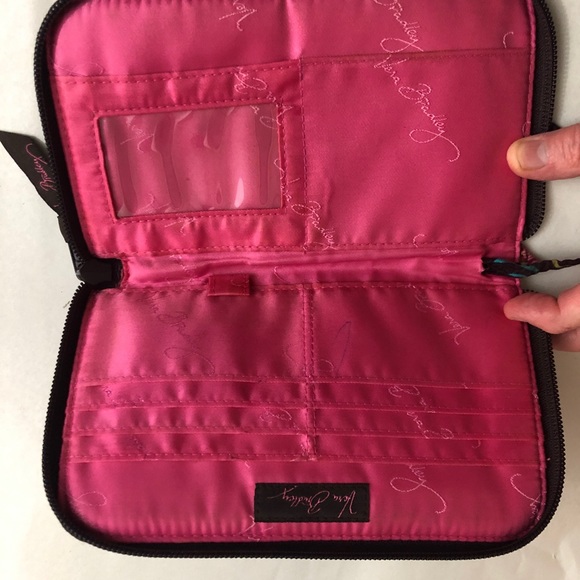 Vera Bradley Mod floral 8"x4.5" wristlet wallet pocketbook c. 2007 clutch bag - Picture 7 of 10